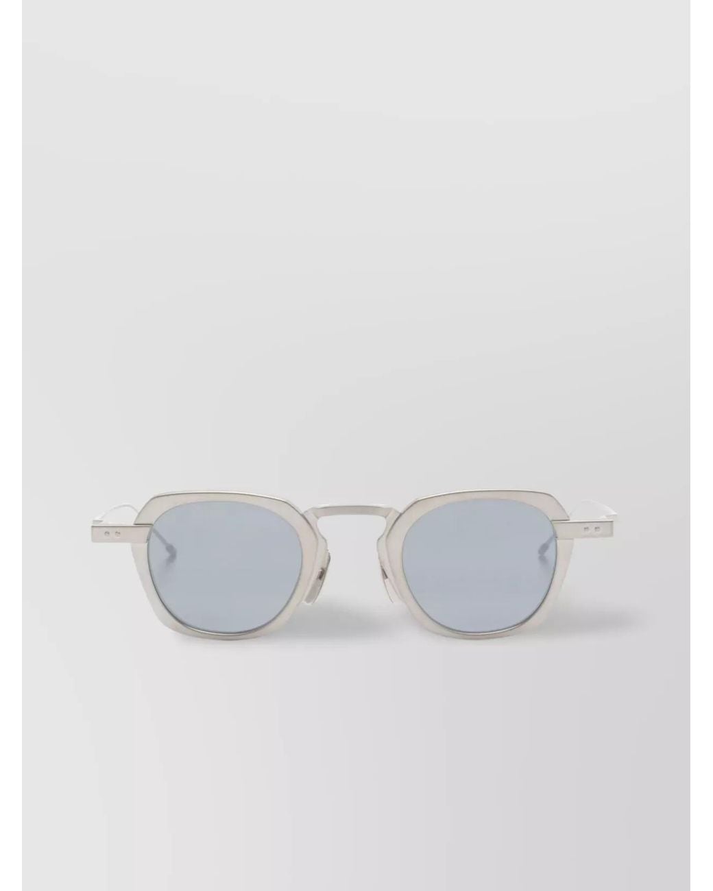 Thom Browne White Square-Frame Sunglasses