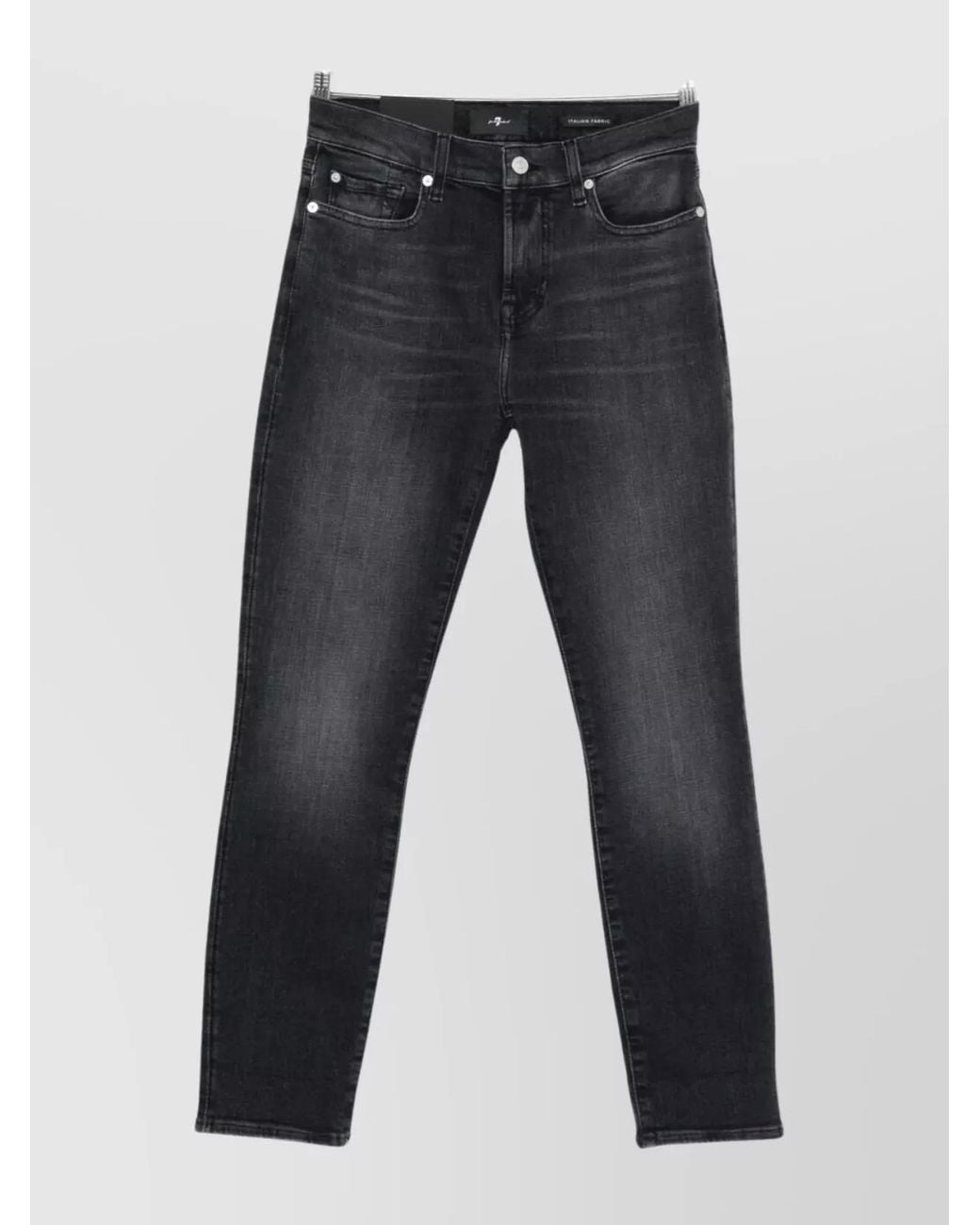 7 For All Mankind Blue Denim Mid-Rise Bootcut Jeans