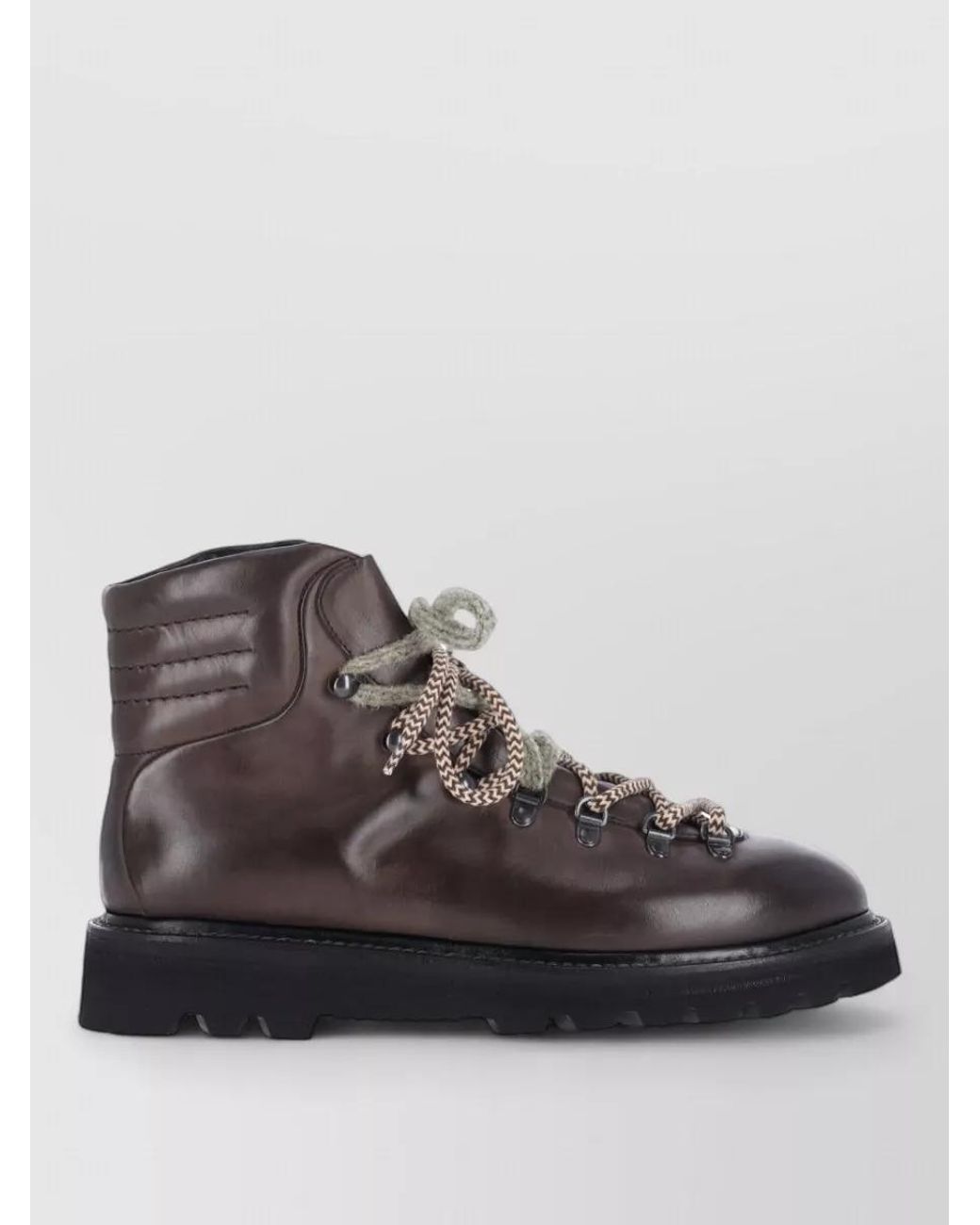 Premiata Brown Leather Ankle Boots for men