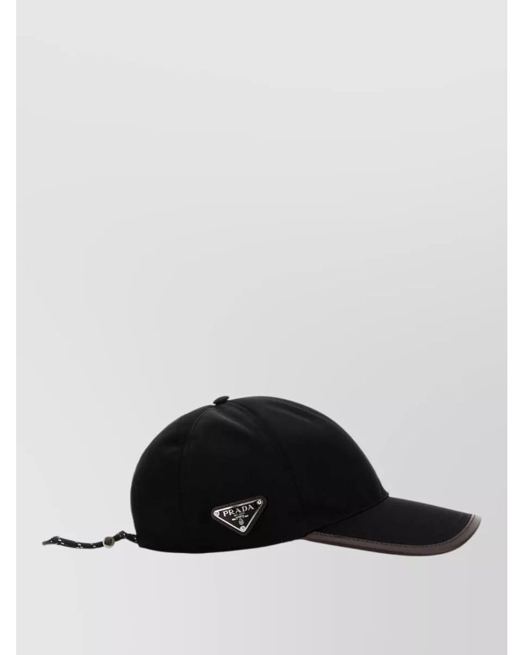 Prada Black Recycled Polyamide Baseball Cap for men