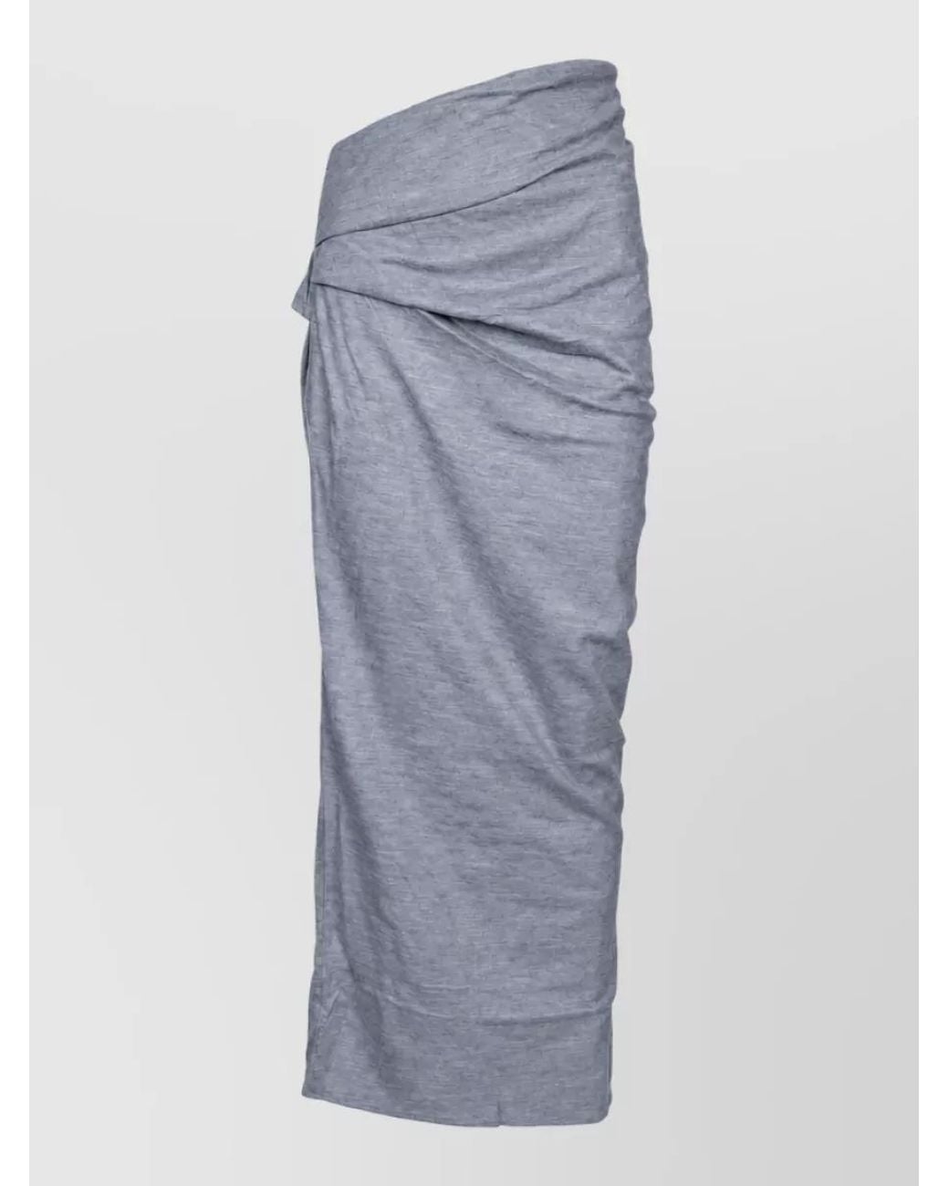 Entire studios Blue Wool Asymmetric Skirt