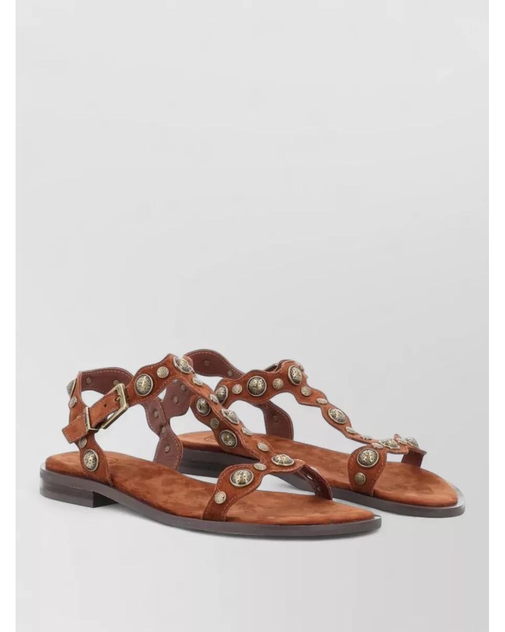 Ash Brown Leather Sandals