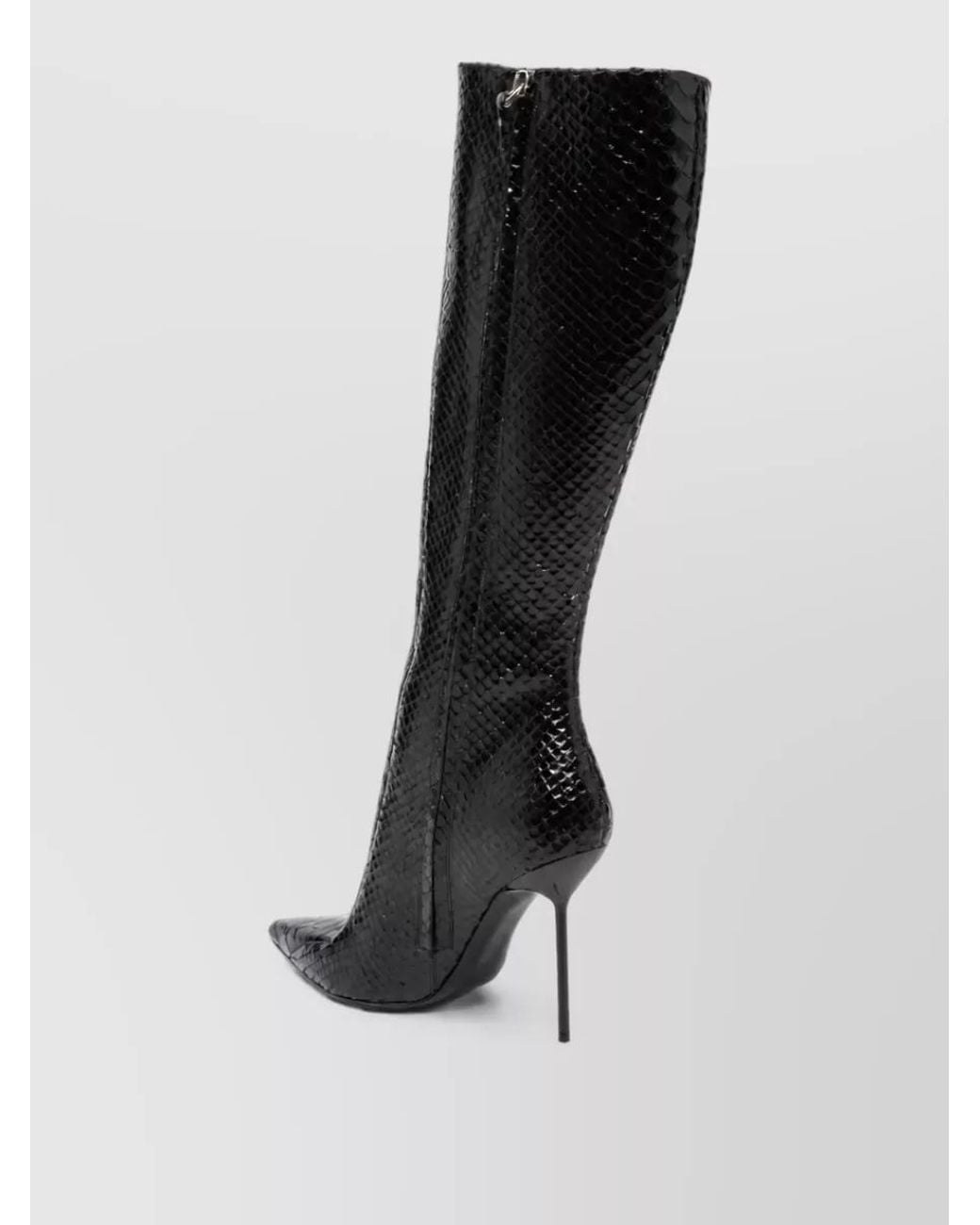 Paris Texas Black Leather Knee-High Boots