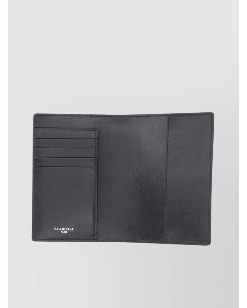 Balenciaga Black Leather Passport Holder for men