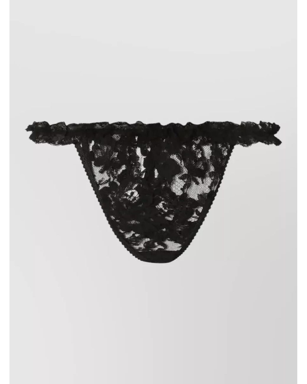 Dolce & Gabbana Black High-Waisted Lace Briefs