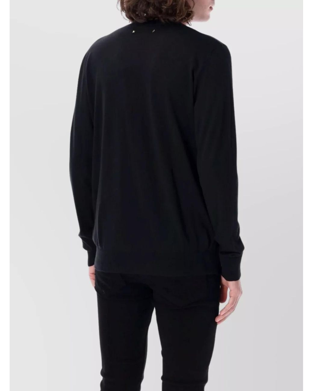 Golden Goose Deluxe Brand Blue Wool Crewneck Sweater for men