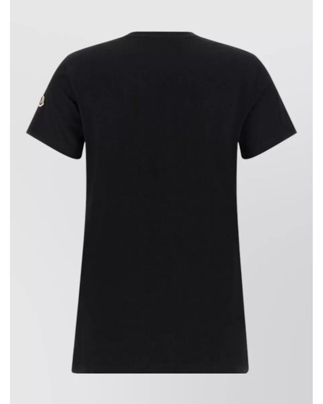 Moncler Black Cotton Crew Neck Short Sleeve T-Shirt