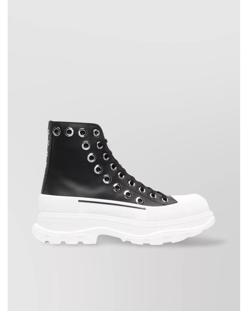 McQueen White Calf Leather Ankle Boots for men
