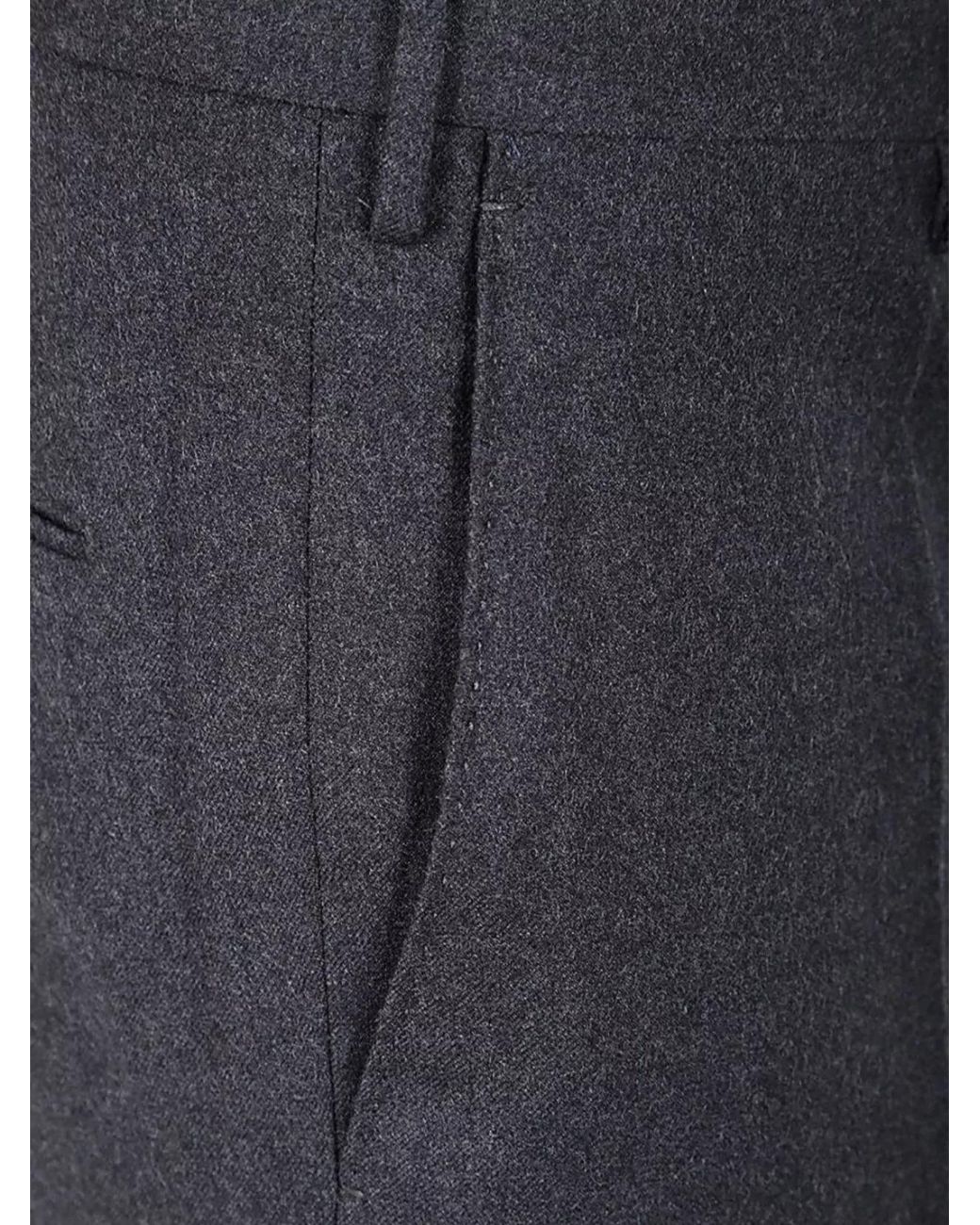 Incotex Blue Virgin Wool Tailored Trousers for men
