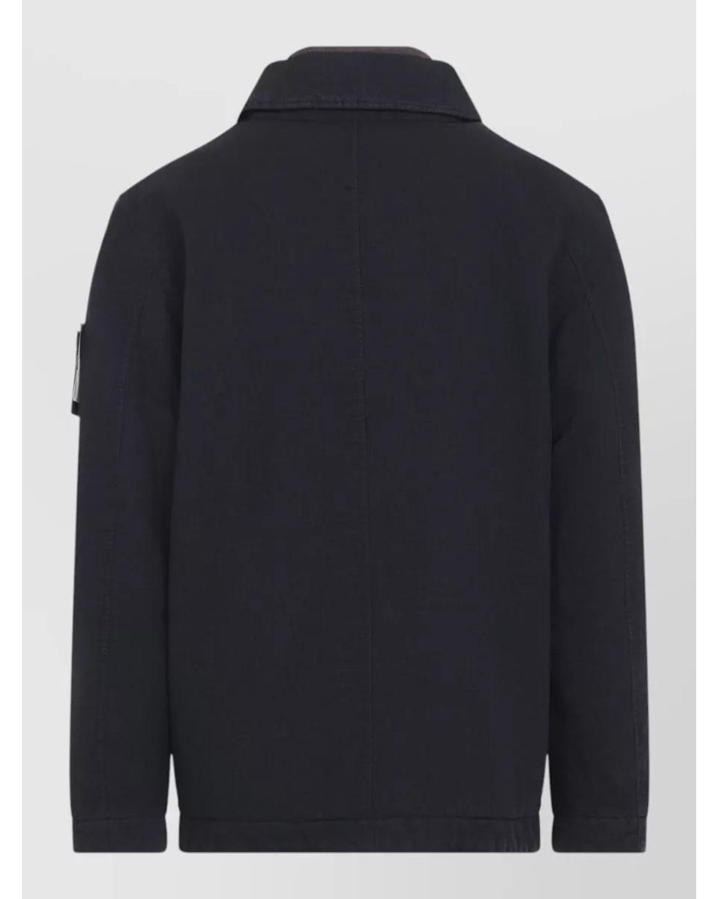 Stone Island Blue Padded Single-Breasted Field Jacket for men
