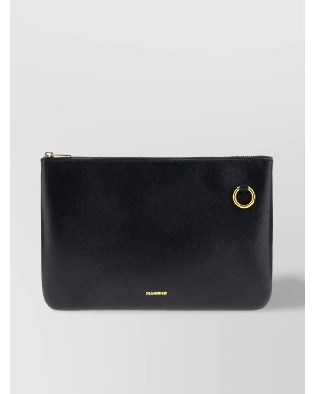 Jil Sander Black Soft Tangle Leather Crossbody Bag
