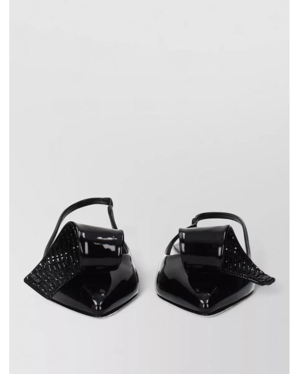 Prada Black Patent Leather Flat Sandals
