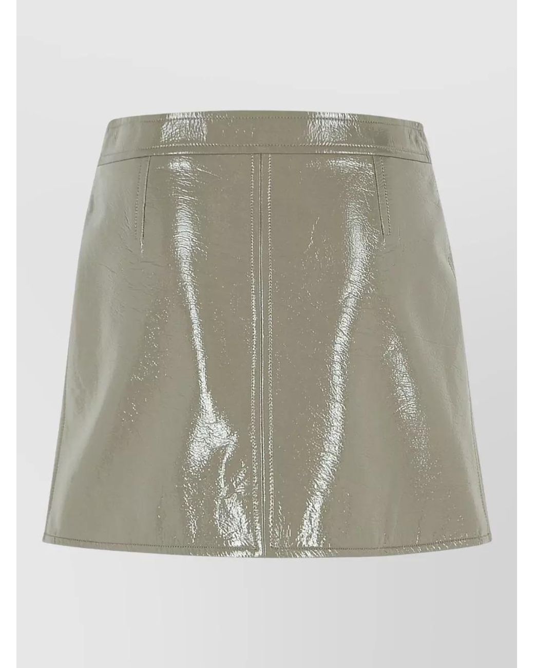 Courreges Gray High-Rise Mini Skirt