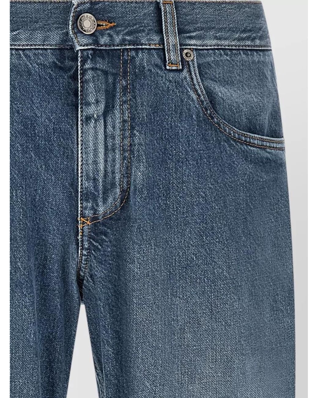 Dolce & Gabbana Blue Cotton Straight-Leg Regular-Fit Jeans for men