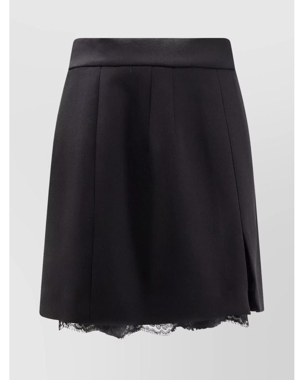 Dolce & Gabbana Blue Virgin Wool High-Rise Mini Skirt