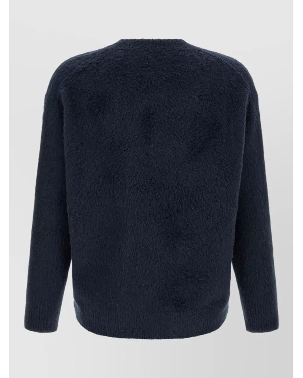 Roberto Collina Blue Cotton Gauze Crew Neck Jumper for men