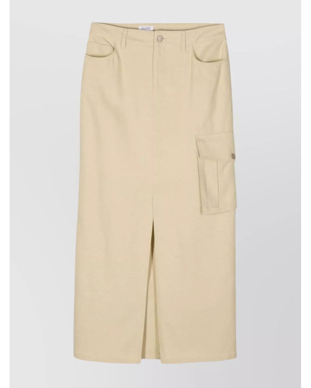 Filippa K Natural Crepe Cargo Maxi Skirt