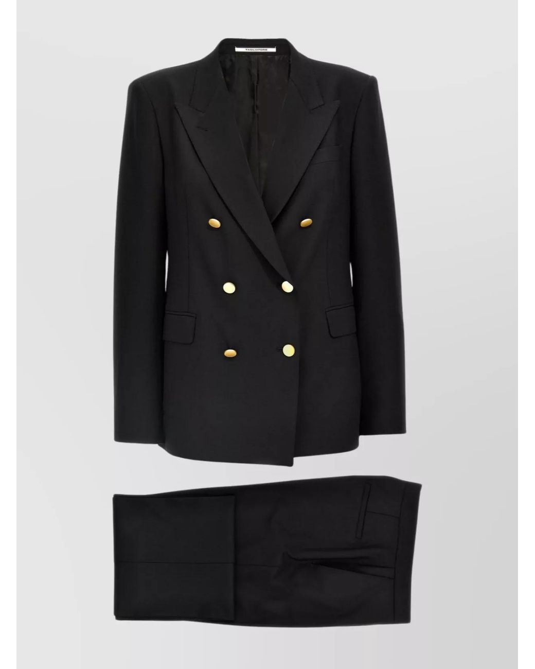 Tagliatore Black Virgin Wool Blend Dress