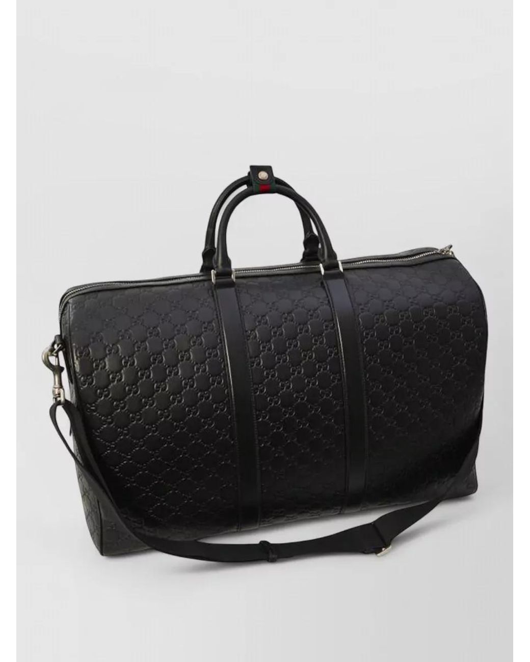 Gucci Black Leather Duffle Bag for men