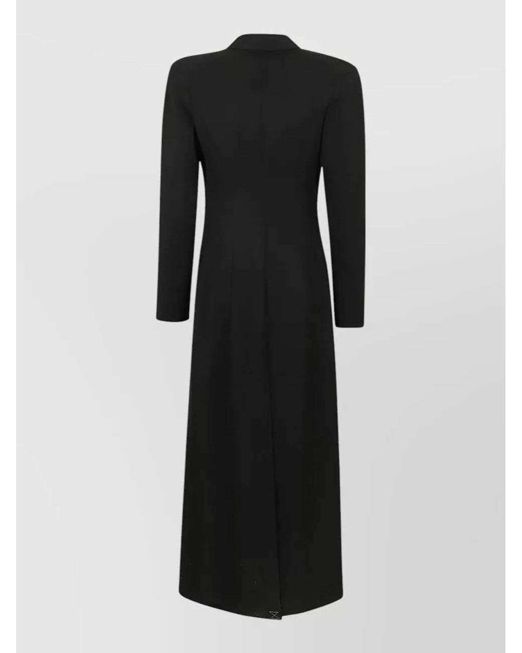 Dries Van Noten Black Wool Elongated Double-Breasted Coat
