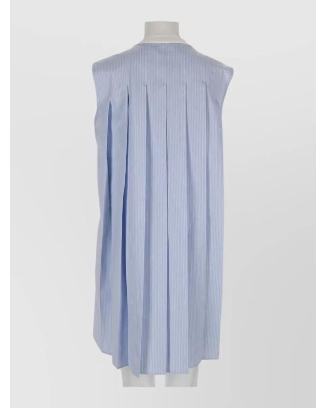 Sacai White Cotton Poplin Mini Dress