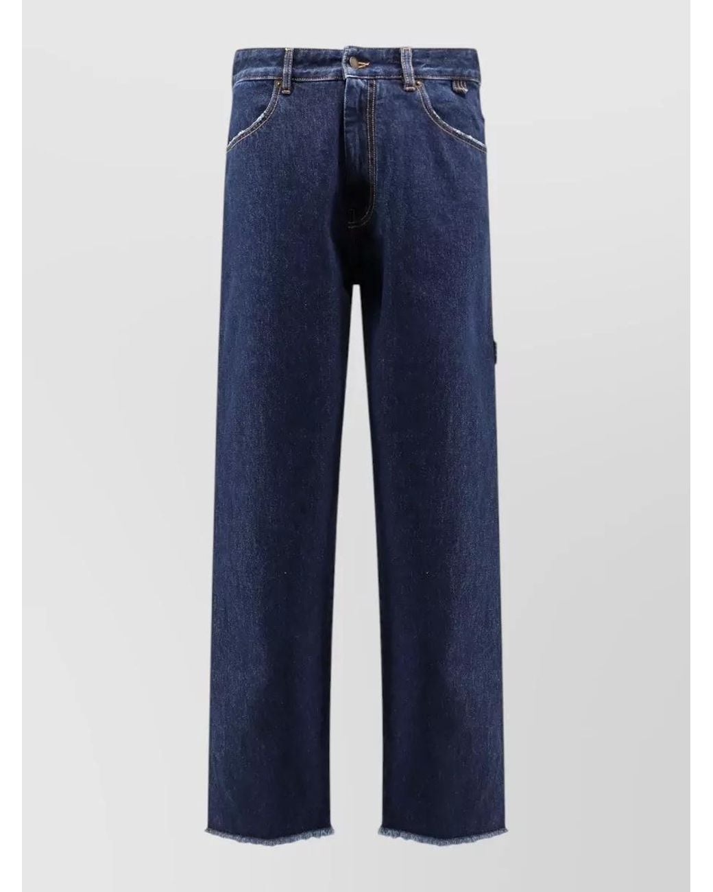 DARKPARK Blue Cotton Wide-Leg Jeans for men