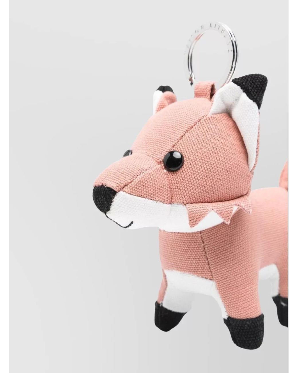 Maison Kitsuné Pink Embroidered Bag Charm With Pop-Up Animal Ears