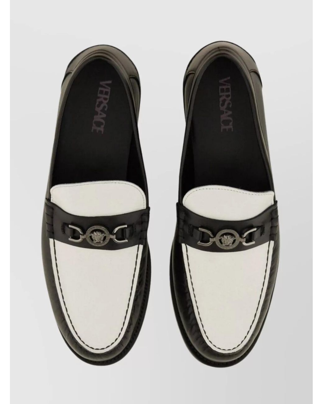 Versace Brown Vegan Leather Loafers for men