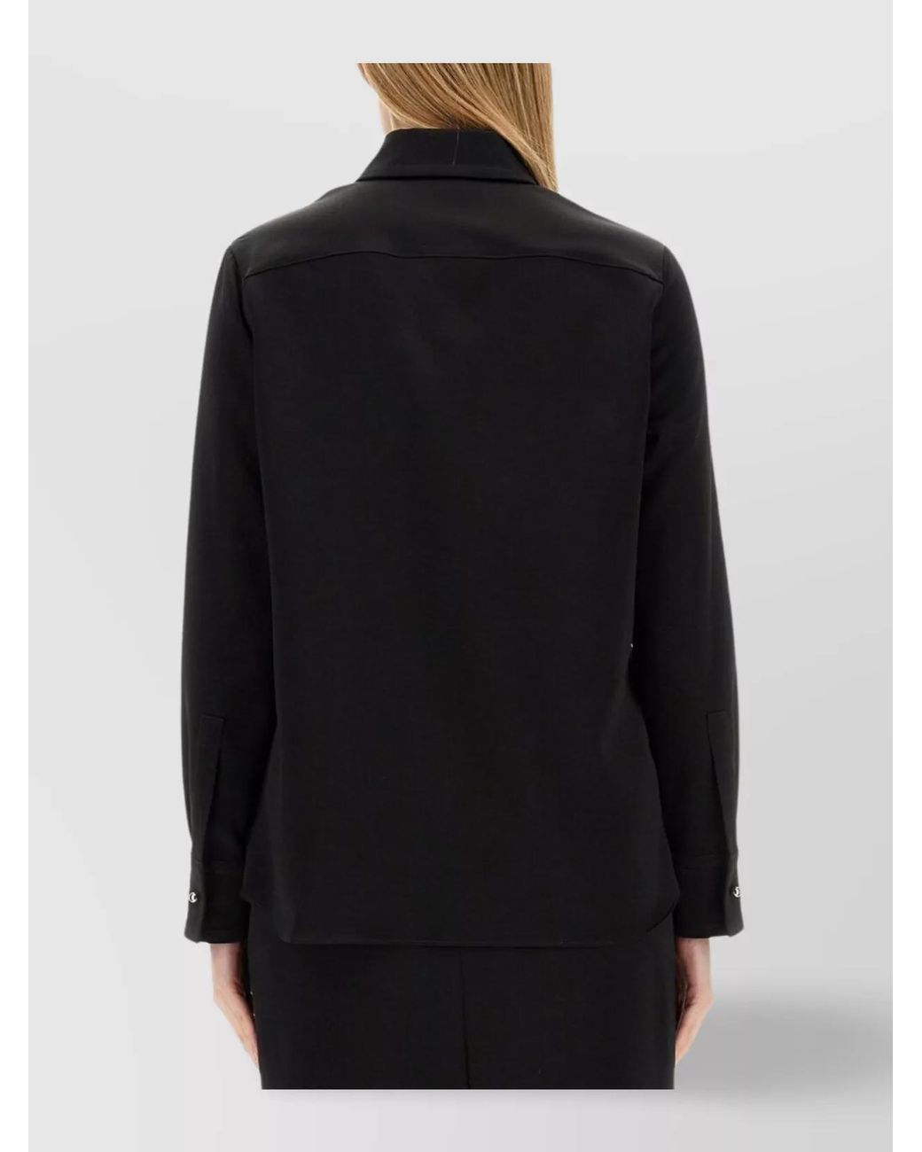 Lanvin Black Crepe De Chine Shirt