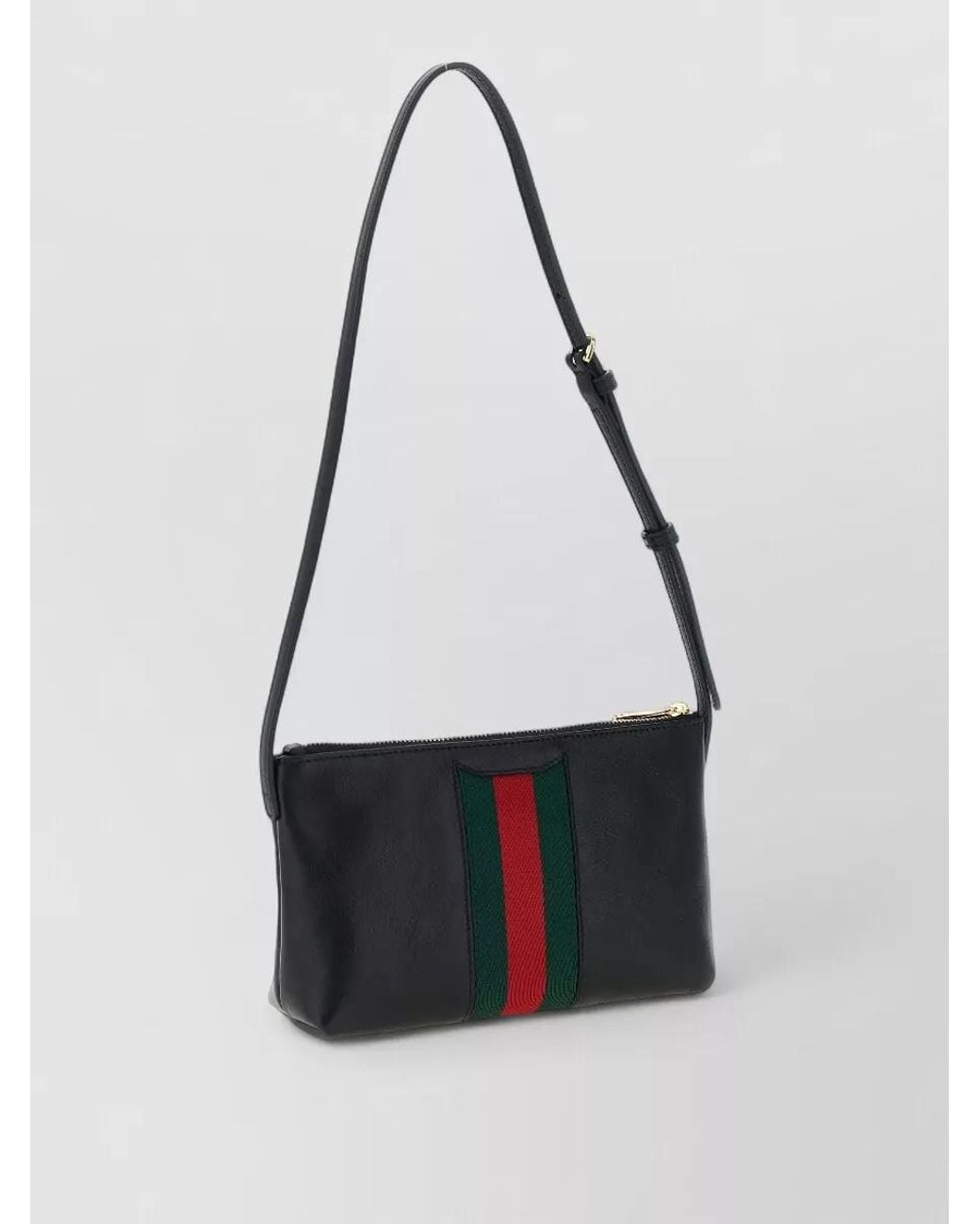Gucci White Horsebit Web Mini Leather Shoulder Bag