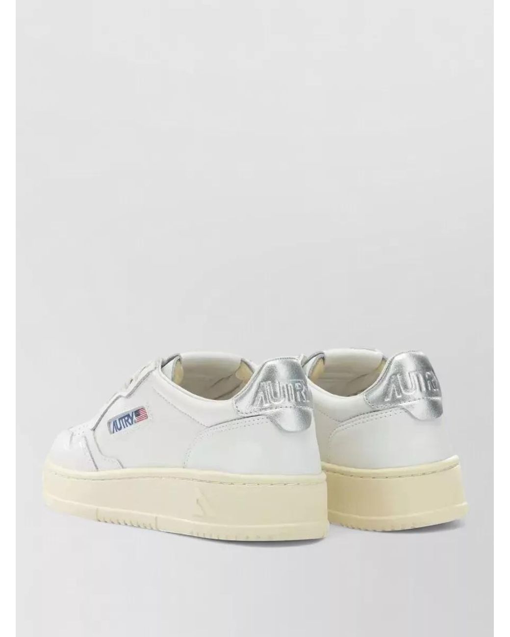 Autry Natural Leather Low-Top Lace-Up Sneakers