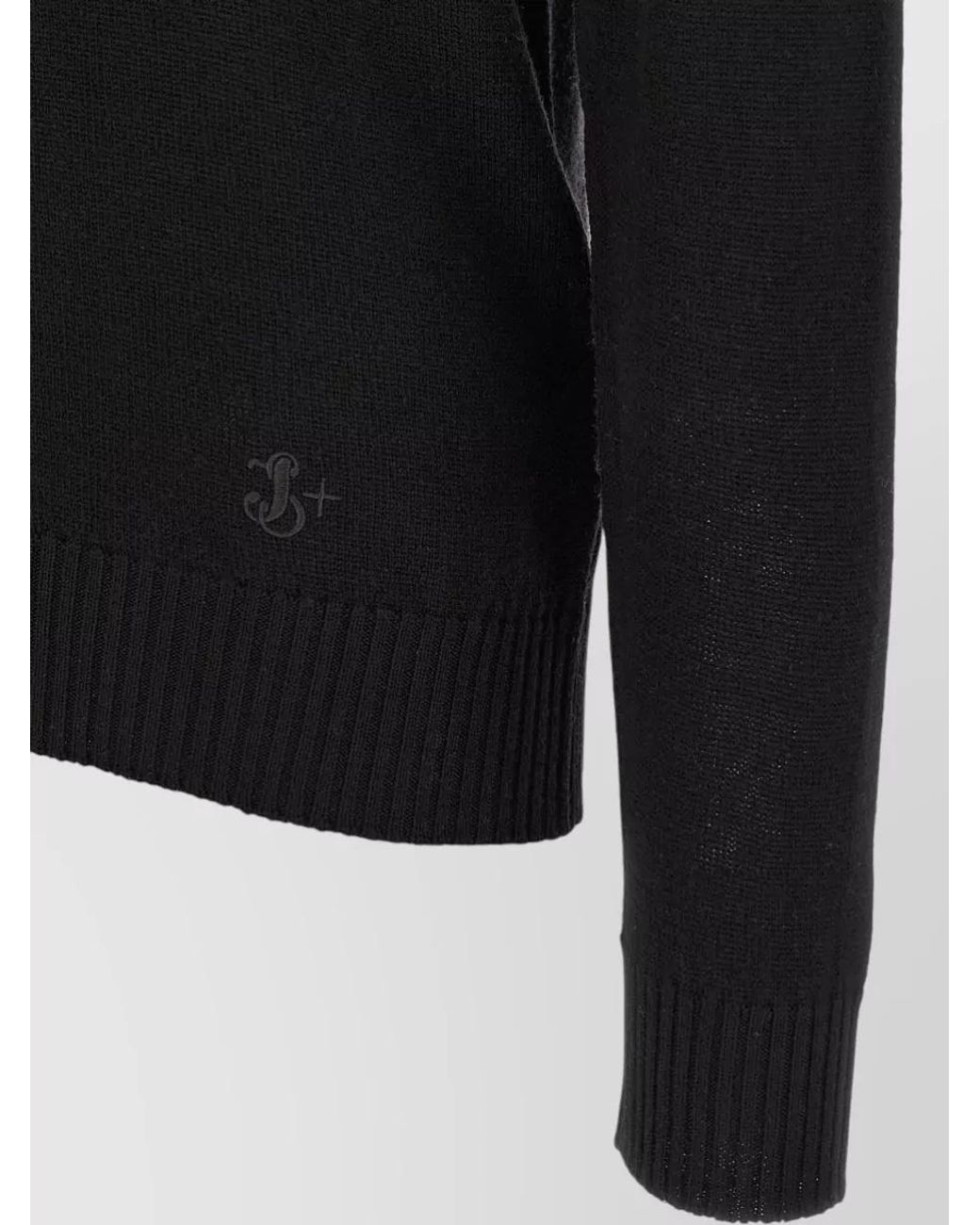 Jil Sander Black Wool Sweater for men