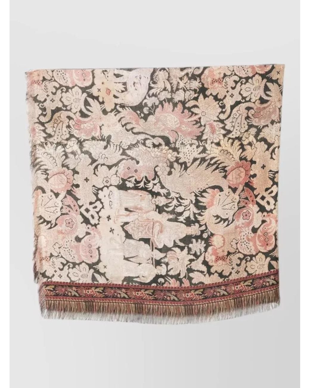 Pierre Louis Mascia Natural Printed Silk Scarf