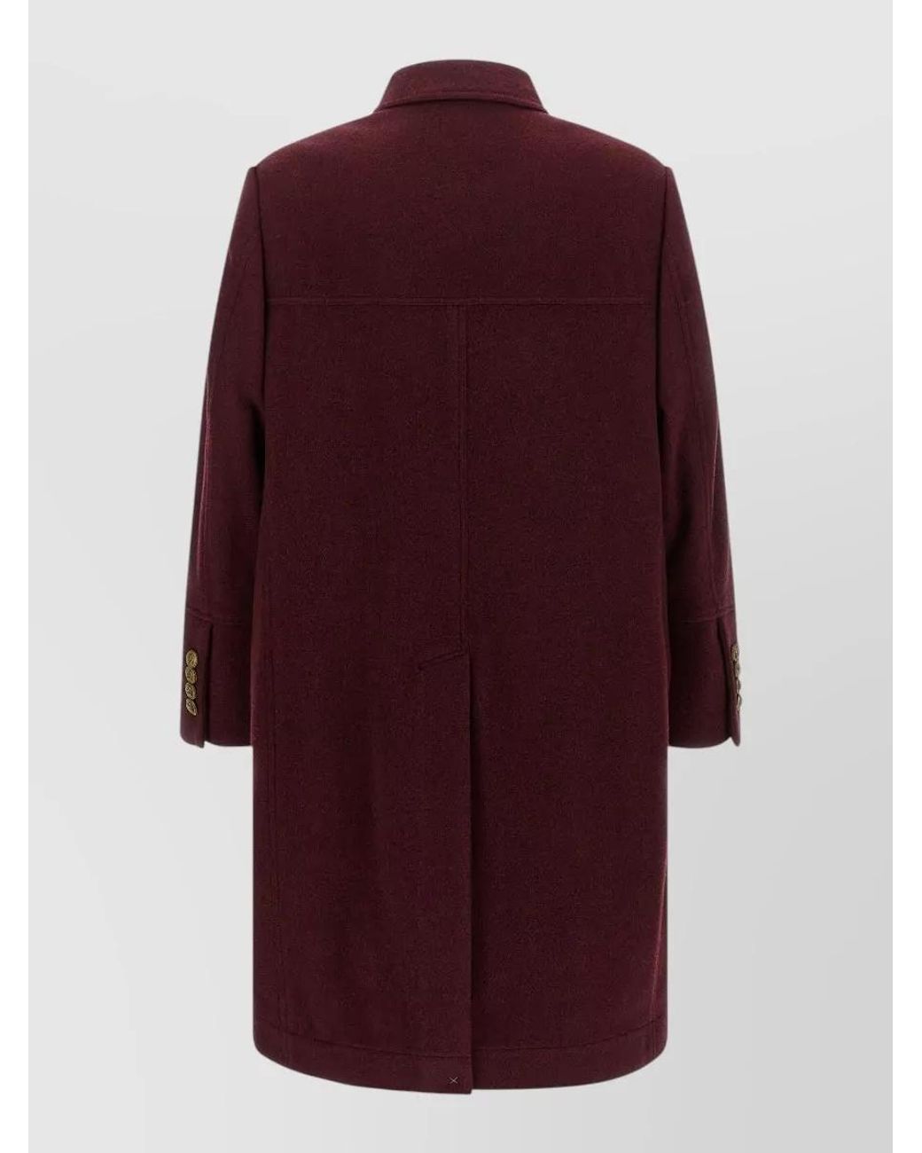 Brunello Cucinelli Red Cashmere Double-Breasted Coat for men