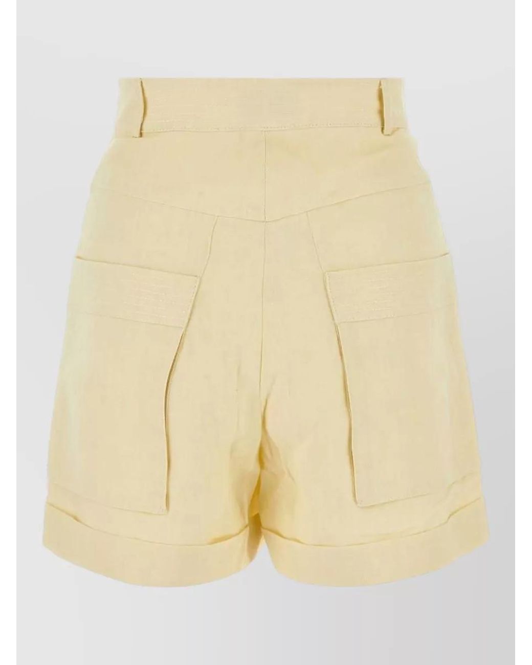 LeKasha Natural Linen Tailored Shorts