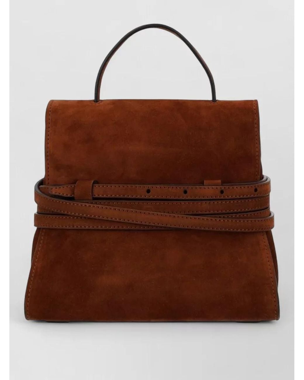 Moschino Brown Suede Leather Shoulder Bag