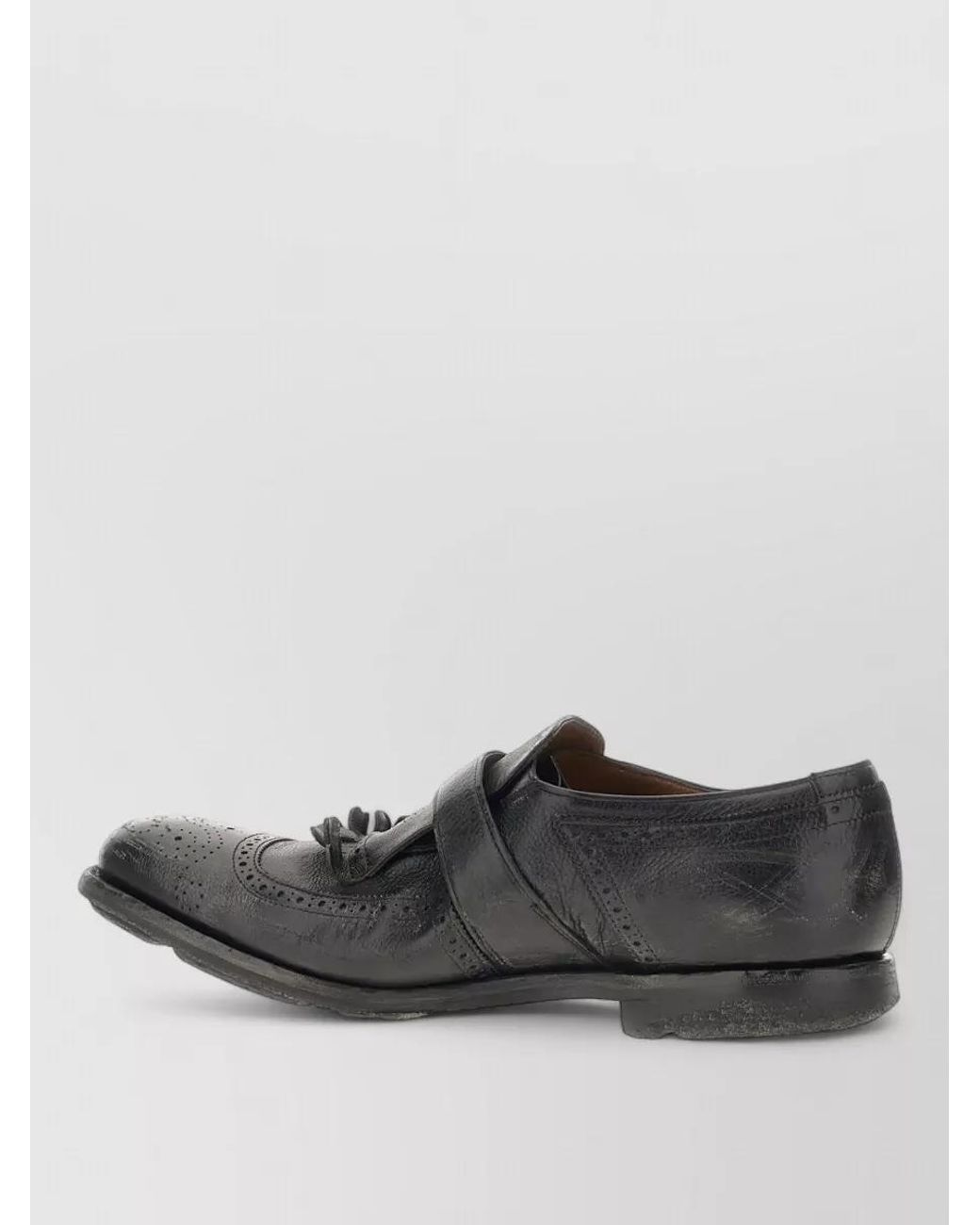 Church's Gray Leather Monk Shoes for men