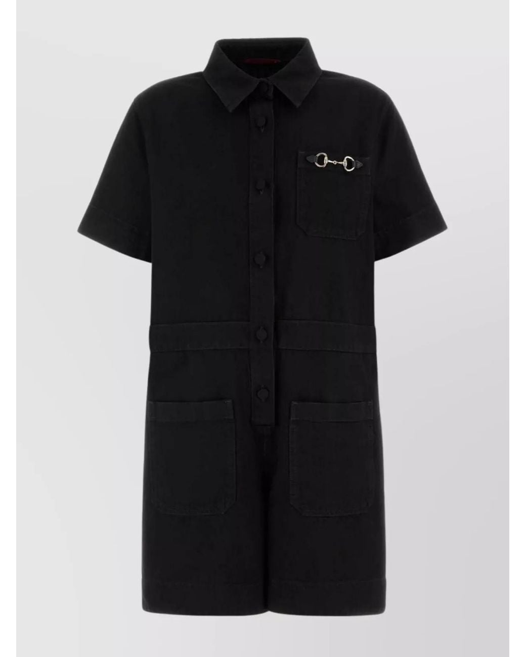 Gucci Black Denim Jumpsuit