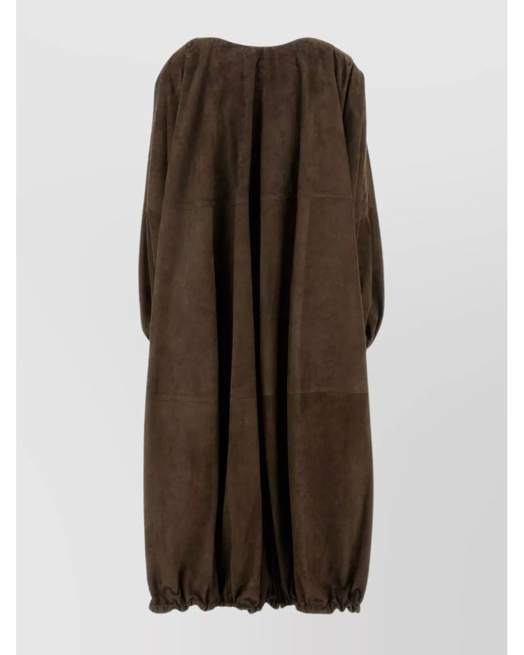 Ferragamo Brown Suede Oversized Coat