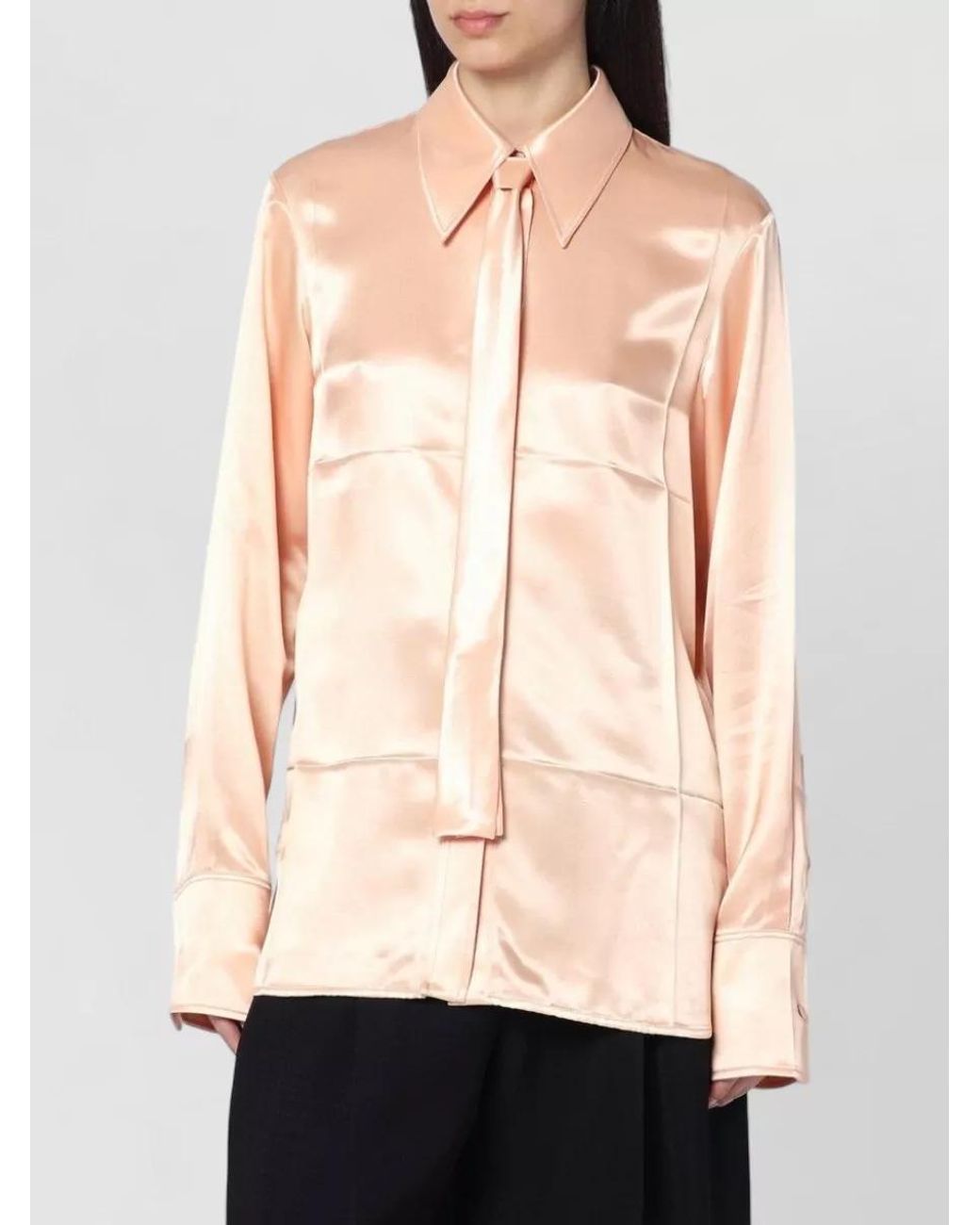 Jil Sander Natural Tie Detail Shirt