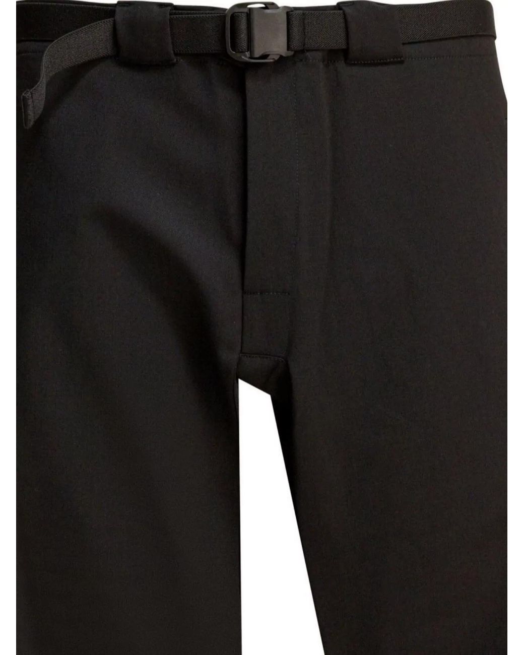 GR10K Black Belted Straight-Leg Trousers for men
