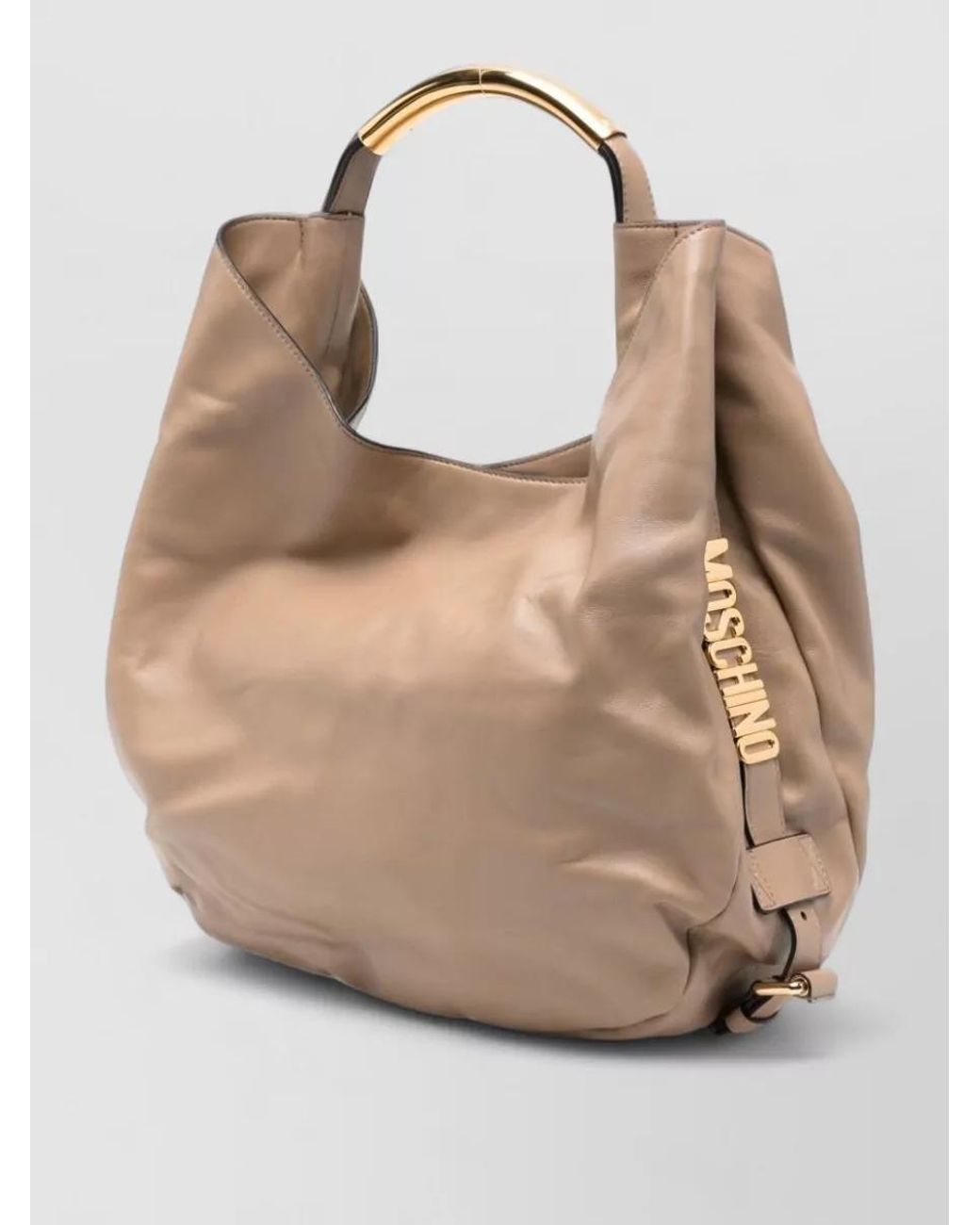Moschino Natural Leather Shoulder Bag