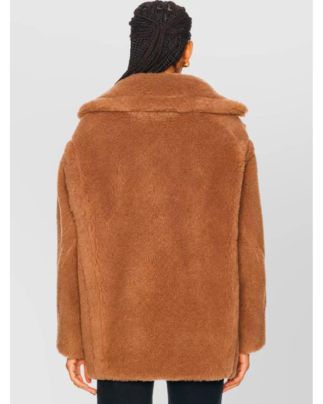 Max Mara Brown Camel Hair Silk Fitted Jacket