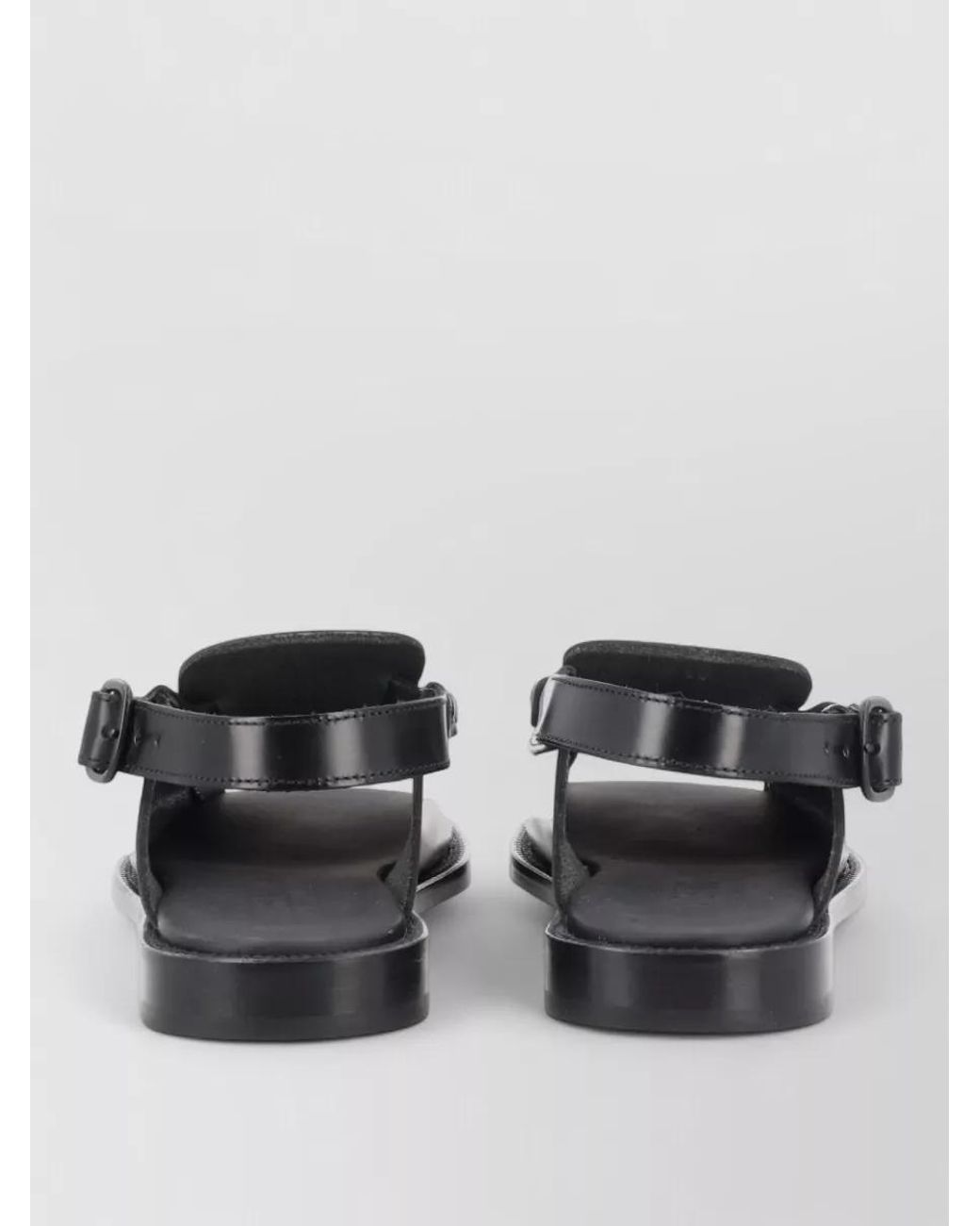 Hereu Gray Leather Sandals