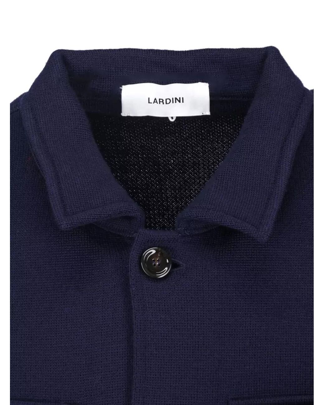 Lardini Blue Virgin Wool Shirt Jacket for men