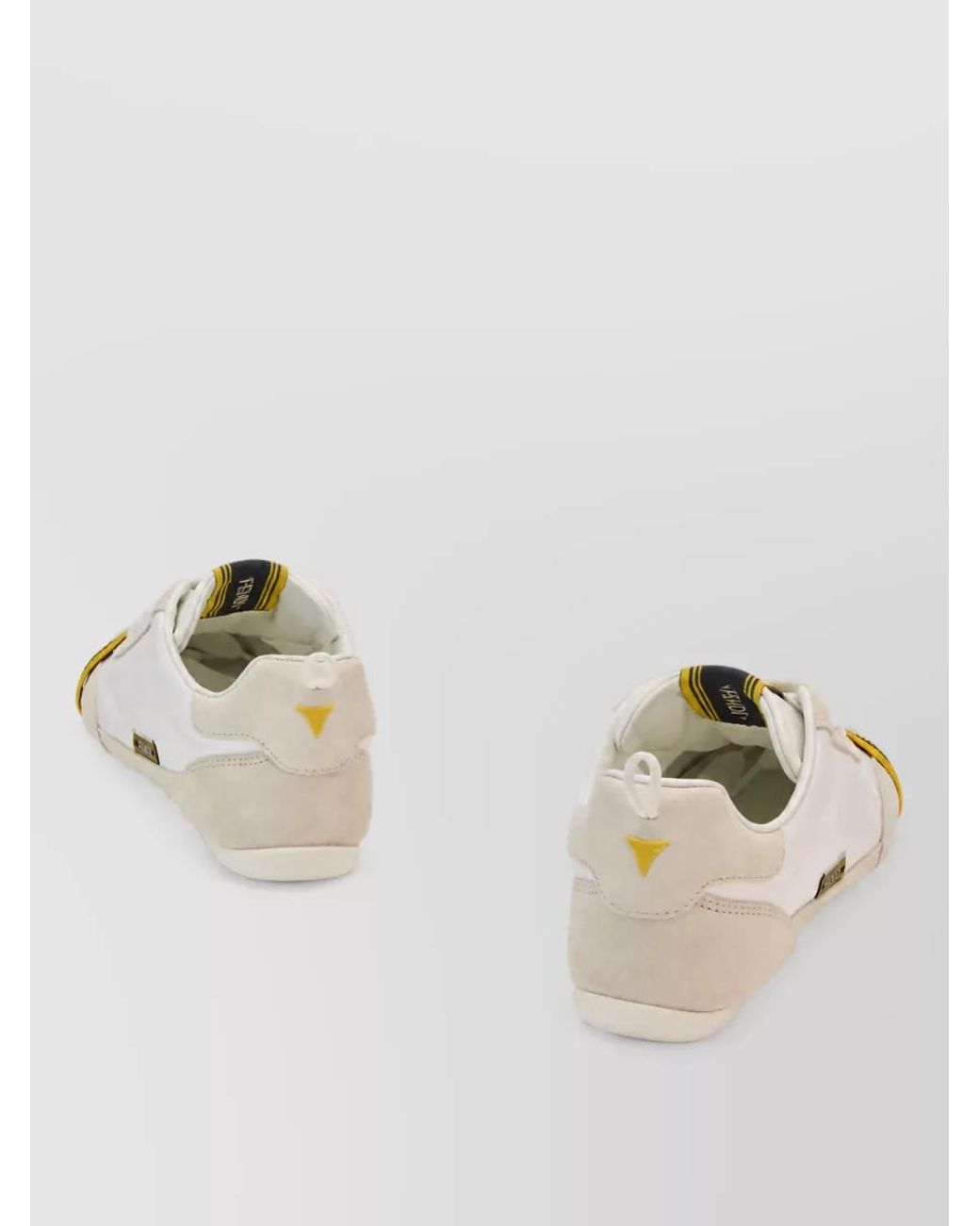 Fendi Multicolor Calfskin Trim Canvas Lace-Up Sneakers