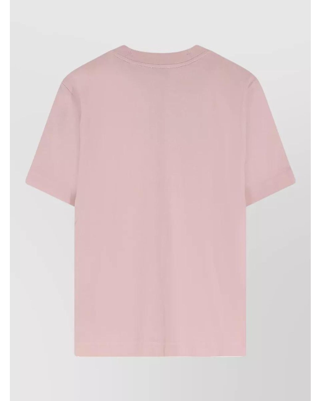 Burberry Pink Ribbed Cotton Short-Sleeve T-Shirt
