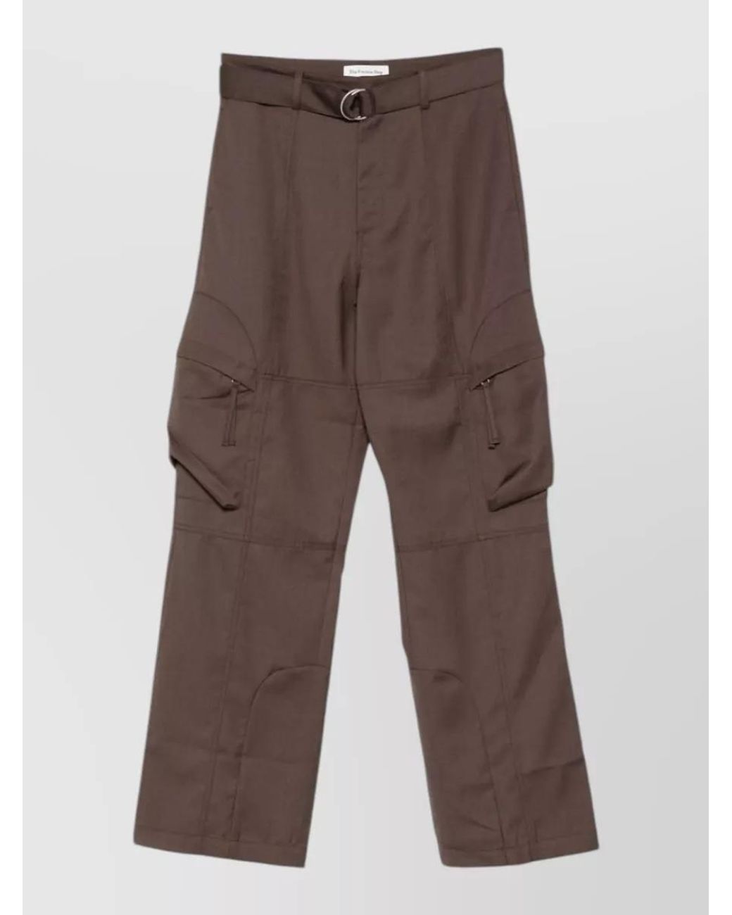 Frankie Shop Brown Straight-Leg Trousers