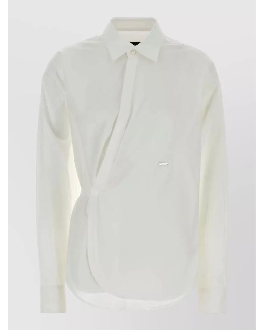 DSquared² White Stretch Poplin Shirt for men