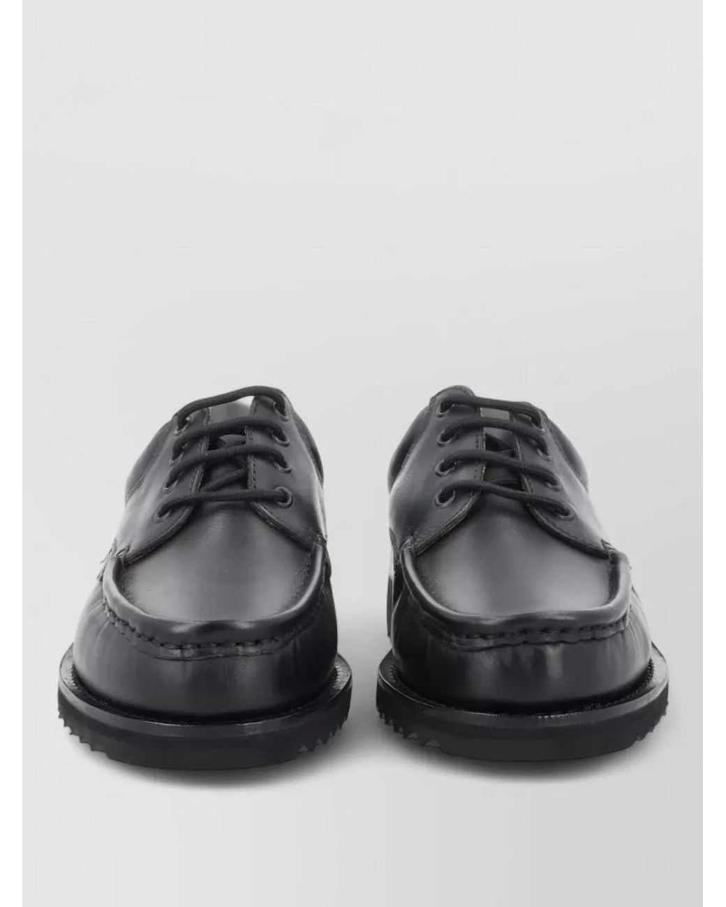 Paraboot Black Leather Lace-Up Shoes for men